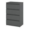 Chest of Drawers Matte Gray 60 CM TV Cabinet Furniture for Living Room Bedroom