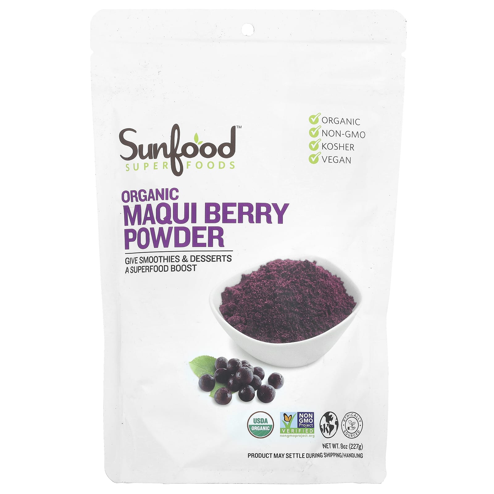 

Superfood, Raw Organic Maqui Berry Powder, 227G(8Oz)