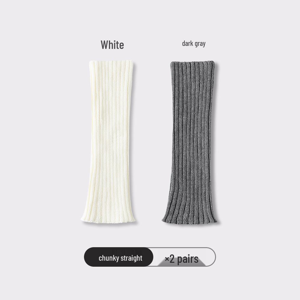 Trendy Y2K Knit Leg Warmers: Women's College Style Calf Socks, Cozy Scrunch Socks, and Warm Sleeves for Autumn/Winter