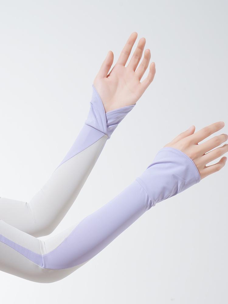 

Женские летние рукава из ледяного шелка с защитой от УФ-лучей - Дышащий нейлон для езды на велосипеде и вождения на открытом воздухе. One Size