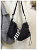 Women's Large Capacity Striped Crossbody Bag - Lightweight, Versatile Sporty Shoulder Backpack