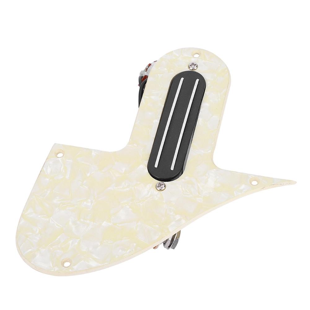 Dual Rail Mandolin Pickguard Loaded Prewired Pickup A500k B500k Potentiometer (Yellow)