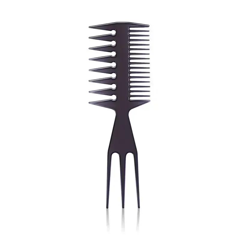 Men Comb Oil Hairdressing Wide Wave Teeth Styling Comb Afro Tail Pick Hair Texture Hairbrush Barbershop Professional Accessories