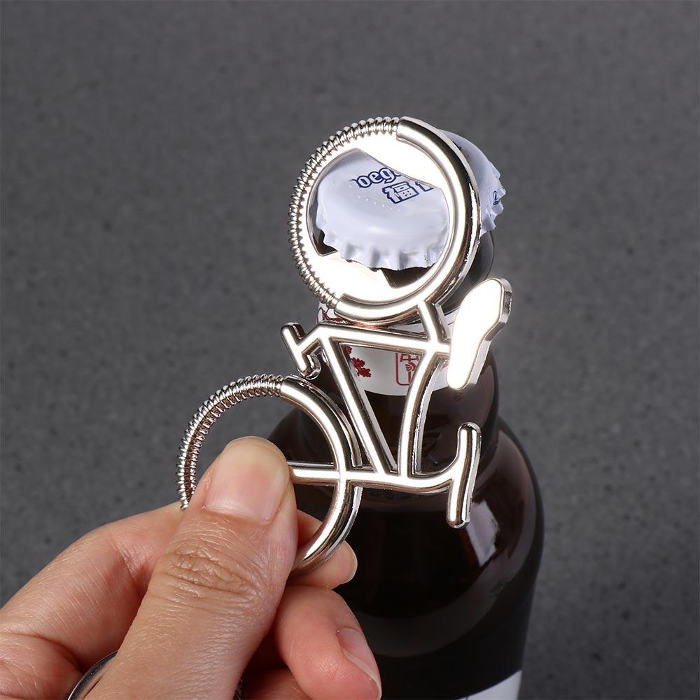 Multifunctional Bottle Opener Keyring Metal Bike Key Rings Bar Tool Bicycle Keychain Thanksgiving
