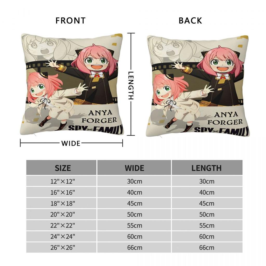 Seat Decorations Spy X Family Japan Anime Pillowcase Merch Pillow Covers Square Multi-Size