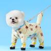 Puppy Waterproof Clothes Full Print Bear Pet Raincoat Four Legs All Inclusive Towing Poncho Teddy Outdoor Clothes