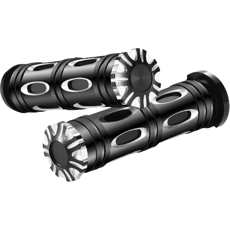 Motorcycle Handlebar Grips 1  Black Street Glide Flhx Handgrip for Harley Davidson Touring Glides Electronic Throttle Grips 2008-2023 CNC Edge Cut