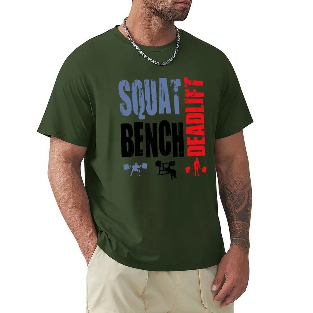 2024 Fashion Quality Squat Bench Deadlift T Shirt Weightlifting Body Building Tee Shirt Fitness Top Tee Order Cool T Shirts