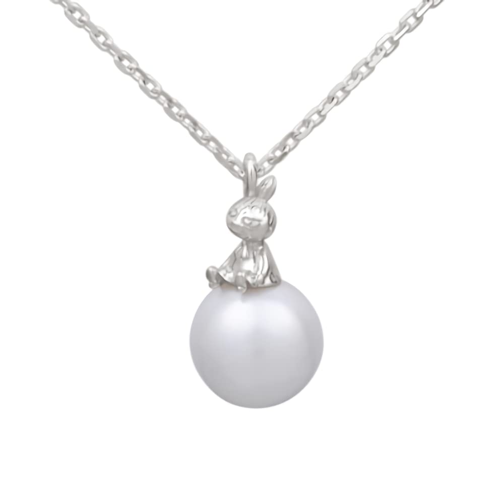 

Moomin Moomin Pearl Series Natural Freshwater Gift for Women and Mothers U-Treasure Necklace, (Little My), Silver, Women s Accessory, Jewelry, Pearl,