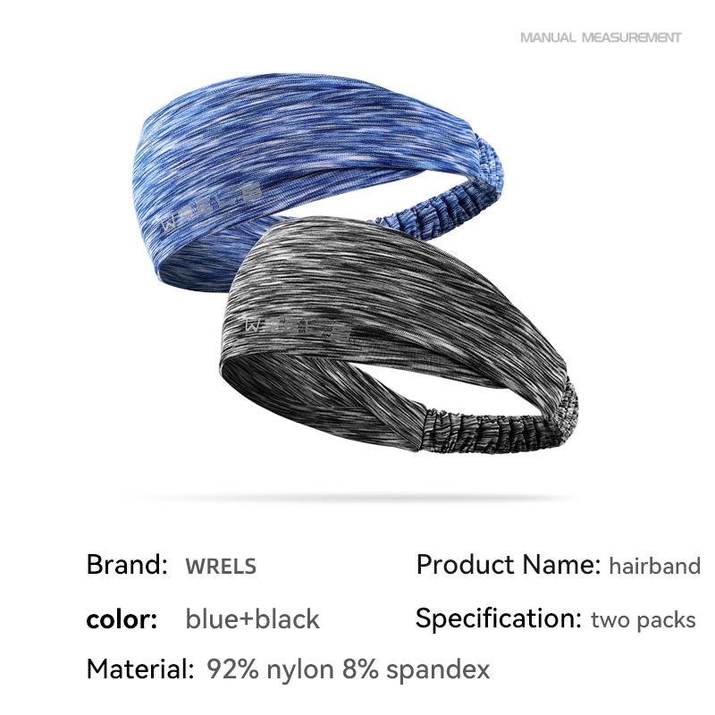 WRELS Elastic Sports Headbands Cycling Jog Tennis Anti Breathable Sweating Band Unisex Soft Smooth Outdoor Fitness Yoga Hoop
