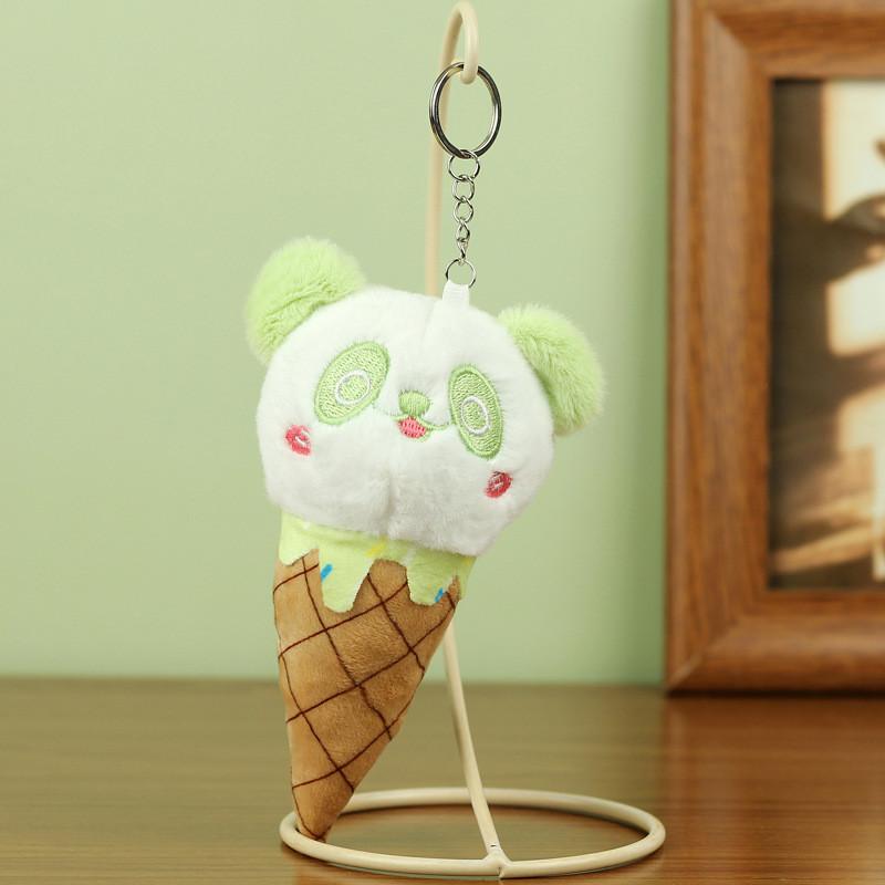 Adorable Panda Plush Toy Ice Cream Pendant Cute Children's Event Gift 15cm