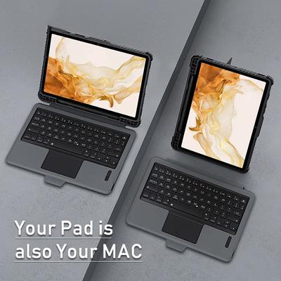 For Samsung Galaxy Tab S8 Case Bluetooth Keyboard Case For Tab S8 Plus/ Tab S7 Plus /Tab S7 FE Touch Pad Protective Case
