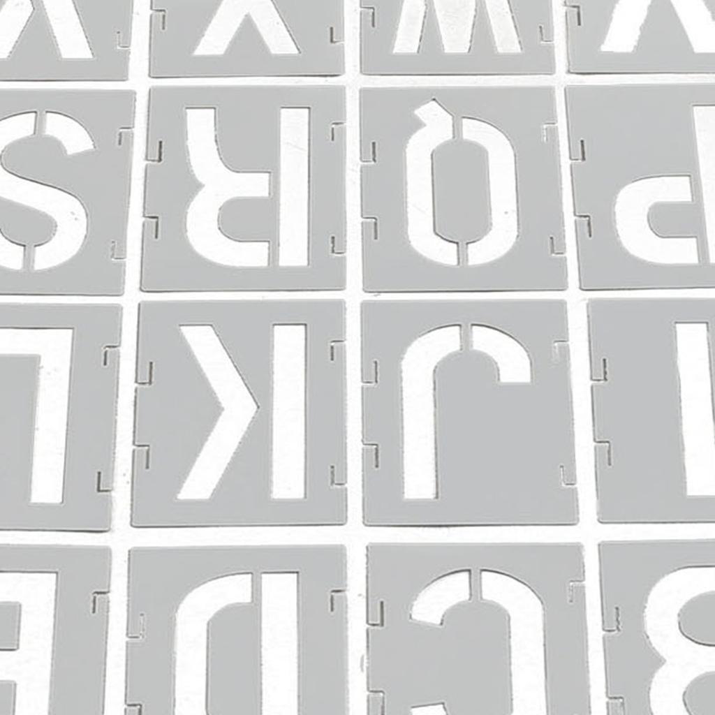 42pcs Spray Paint Stencil Colored Drawing Portable DIY Alphabet Template Stencil for Home