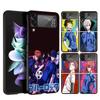 Hot Anime Blue Lock Cover Phone Case For Samsung Galaxy Z Flip 7 6 5 4 3 5G Flip7 Flip6 Flip5 Flip4 Flip3 Black Fundas Shell