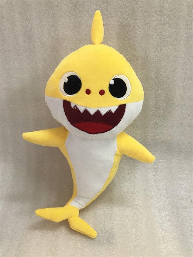 

Light Baby Shark Singing Plush Toys Music Doll English Song Gift For Toy Kids Yellow With Music Only