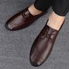 Genuine Leather Business Formal Shoes Luxury Brand Cow Leather Mens Shoes Upscale Men Casual Shoes British Style Leather Shoes