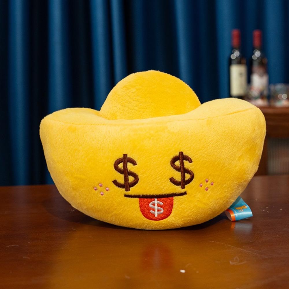 

Soft Cartoon Plush Ingot Doll Fortune Good Luck Wealth Stuffed Toy Decorate Present Style C