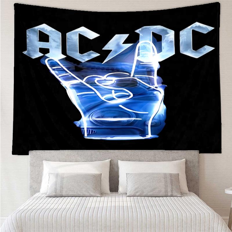 ACDC Tapestry for Bedroom Aesthetic Classroom Tapestries Wall Hanging for Living Room Dorm Office,Ideal Creative Gift