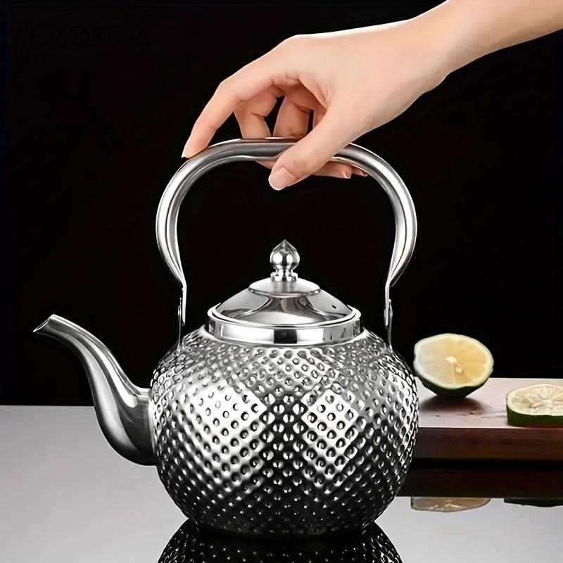  1PCS Stainless Steel Water Kettle 1.2/1.5/2L Tea Pot Thicker With Filter Hotel Tea Pot Coffee Pot Induction Cooker Tea
