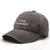 White I PEE IN POOLS Printed Baseball Cap Adjustable Trendy Snapback Hat Lightweight Unisex Sun Hat for Casual Hiking
