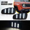 For 2015- Jeep Renegade Fender Side Marker Light Turn Signal Lamp White Pair