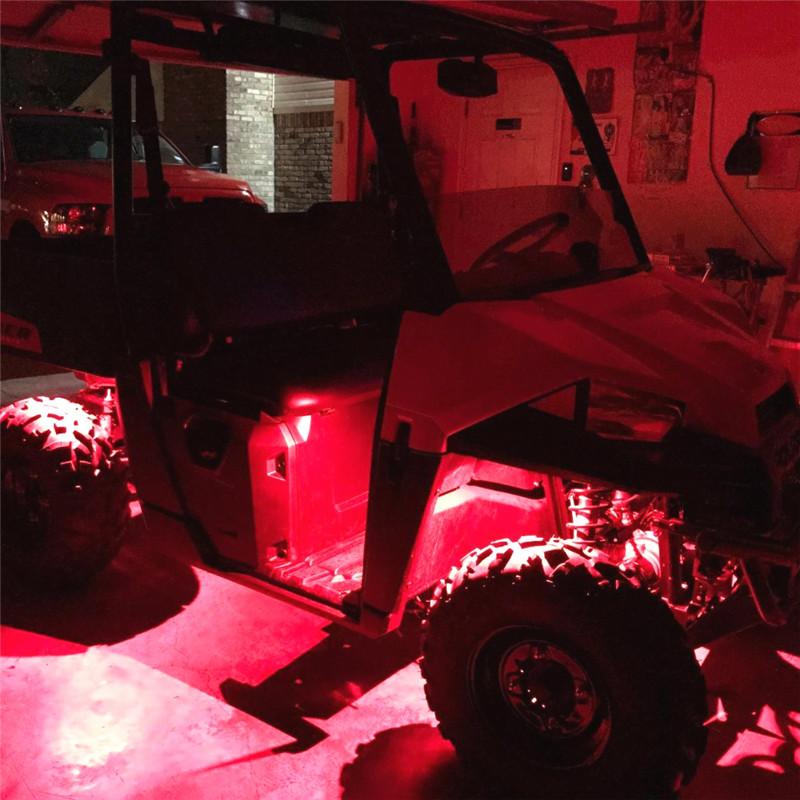 4PCS 9W LED Rock Light Under Body Tail Light Source For JEEP Offroad Truck Boat