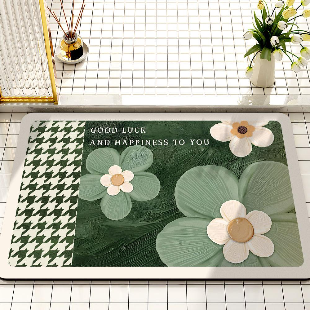 

Диатомовая грязь ванная абсорбирующий коврик для пола, бытовой абсорбирующий быстросохнущий коврик для ванной, противоскользящий коврик для двери ванной 40X60cm 15.7X23.6in