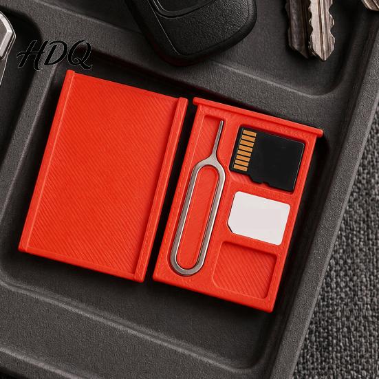 Portable SIM Card Box 2Pcs 3D Printed One-Piece Storage Box Multi-slot Case