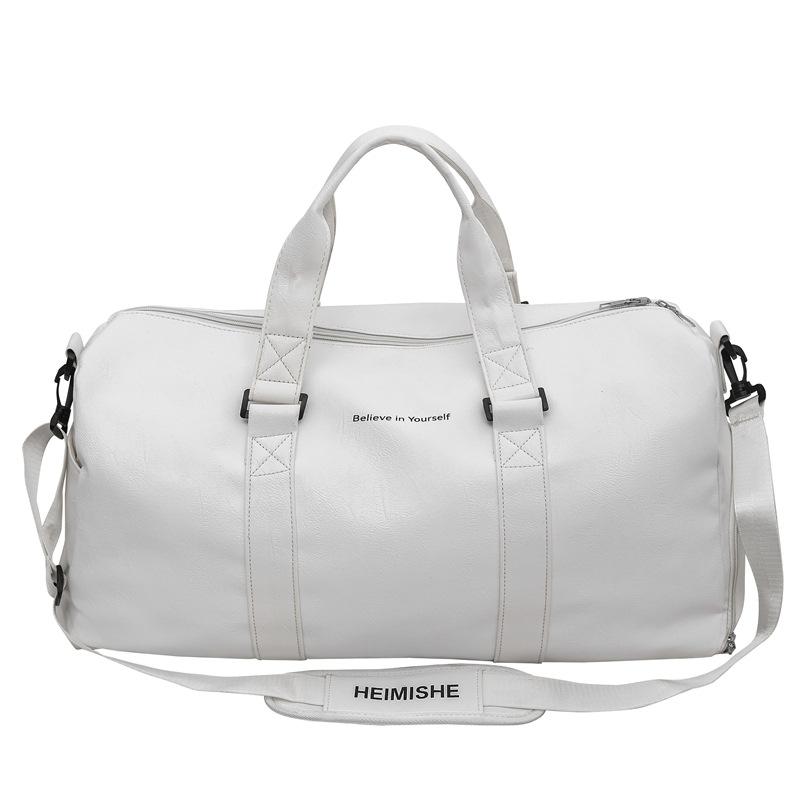 

Fashion Trend Simple Hand-held Travel Bag with Shoes and Silo Style Fitness Bag білий