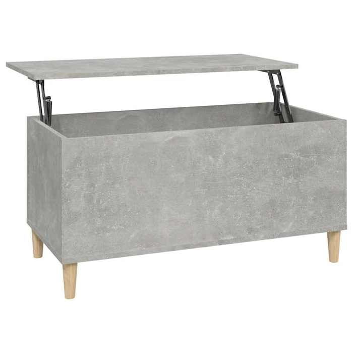 819584 vidaXL Table basse Gris béton 90x44,5x45 cm Bois d'ingénierie