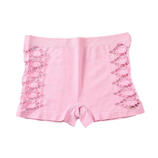 Damen Boy Shorts Unterwäsche No Show Nahtlos Seite Hohl Boxer Slips Sexy