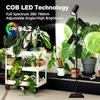 90W Dimmable Grow Light Daylight Full Spectrum COB LED Triple-Head Floor Lamp with High PPFDCRI 6/8/12H Timer Adjustable Height
