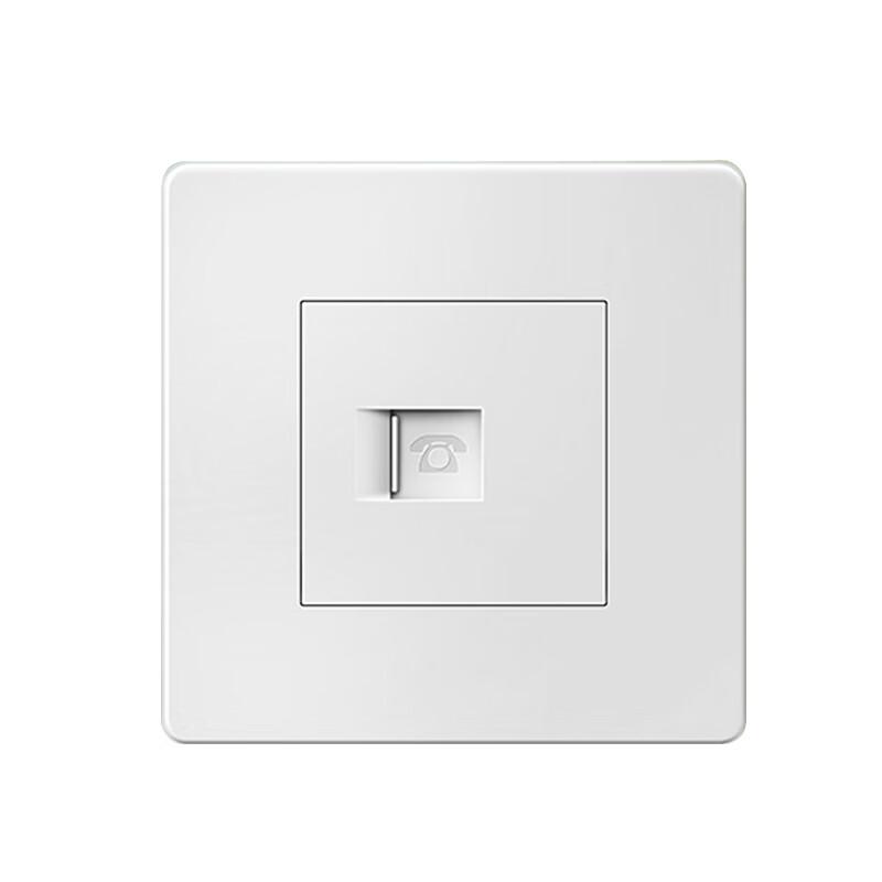 CAROL 86-Type White Telephone Wall Socket