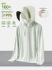 UPF100+ Ice Silk Sun Protection Jacket with Removable Brim - Anti-UV, Cooling, Breathable for Outdoor Use