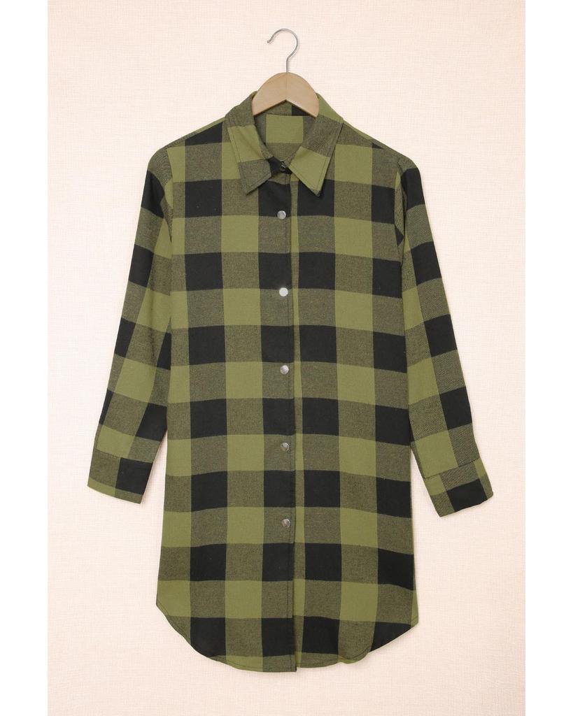 Azura Exchange Plaid Shirt Coat