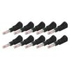 10PCS Telescopic Banana Plugs 4mm CAT II 600V 32A PE Sheath for Industrial Security 3C Digital EquipmentBlack