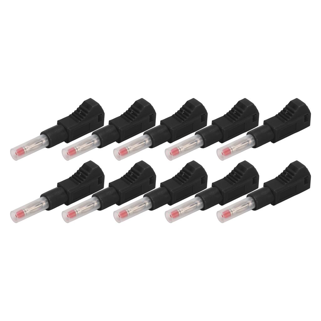 10PCS Telescopic Banana Plugs 4mm CAT II 600V 32A PE Sheath for Industrial Security 3C Digital EquipmentBlack