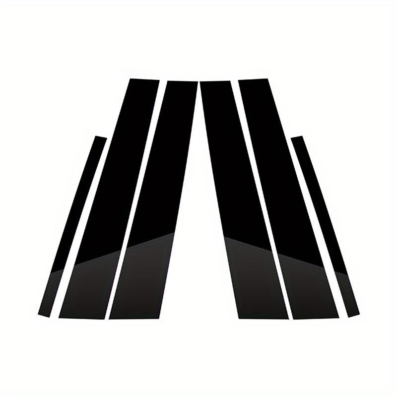 

6 шт. Для BMW 3-й серии E90 2005 2006 2007 2008 2009 2010 2011 2012 Глянцевые черные накладки на стойки, молдинги боковых дверей, панельные наклейки-крышки чёрный