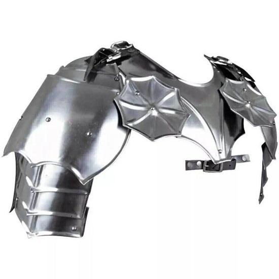 

Medieval Shoulder Armor Pauldrons Knight s Steel And Leather LARP Pauldrons Gorget Halloween Costume