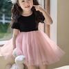Girls' Short Sleeved Dress Summer Baby's Stylish Mesh Dress Fluffy Dress Girls' Princess Dress Children's Dress