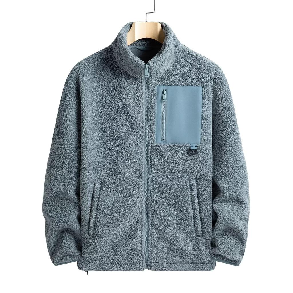 Boa fleece full zip jacket cold weather outer coat full zip outdoor warm lightweight jacket spring autumn winter unisex [FLYGAGA] men's women's