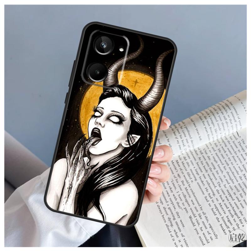 Devil Woman For Realme C53 C55 C75 C71 C61 C33 C63 C51 C65 C67 11 12 13 14 Pro Plus GT6 GT7 15 Pro Case