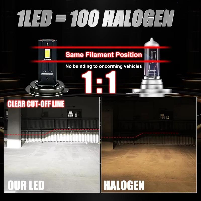 H7 H4 H1 Led Headlight Bulbs High Power Car Lights Turbo Lamp Auto Headlamp +800% Bright 12V
