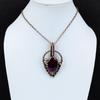 Pink Flash Labradorite Gemstone Handmade Jewelry Pure Copper Wire Wrapped Pendant