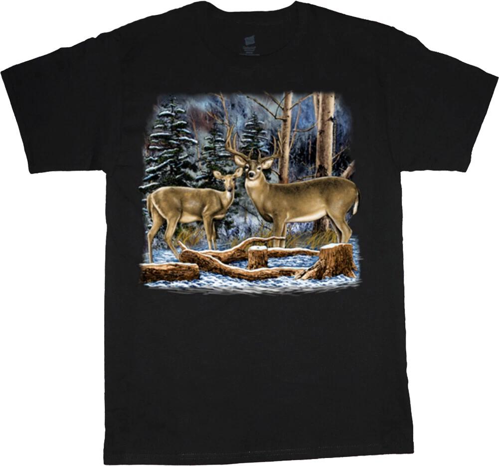 Whitetail Deer Wildlife T-shirt Mens Gifts Graphic Tees Clothing Apparel XXXL