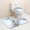 Christmas Bathroom Floor Mat Toilet Three-Piece Set