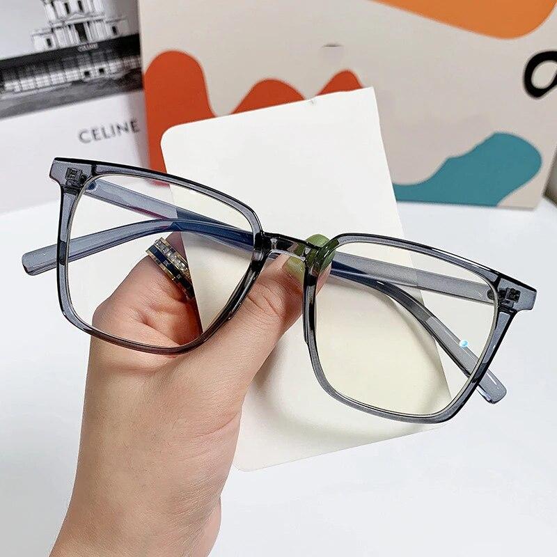 Fashion Unisex Square Glasses PC Frame Gentle Black Rectangle Eyewear for Men Women Party