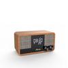 Vintage Bluetooth Speaker Wooden FM Radio Clock Alarm with Subwoofer, Retro Home Stereo Bass