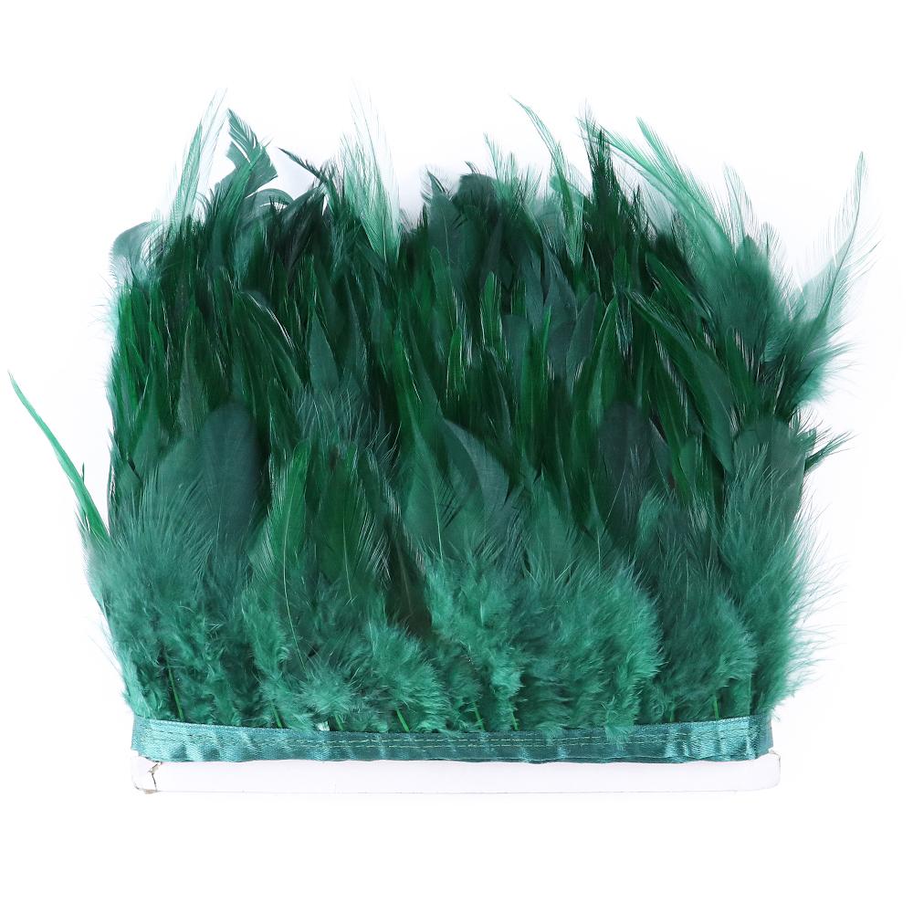 Feather4-6inch High Quality Chicken Feathers Trim Fringe 1meter Mint Green Rooster Feather Ribbon  Wedding Dress Creative Crafts Plumes