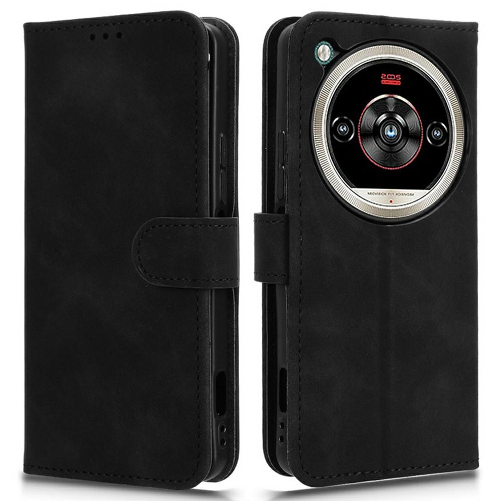 For ZTE nubia Focus 2 Ultra 5G Leather Case Skin Feel Anti Drop Wallet Stand Flip Phone Cover